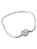 Pulsera Flexible corazon acero Inoxidable