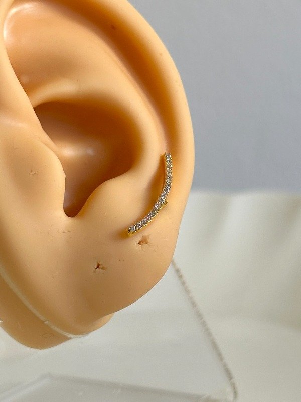 Oferta pasante helix cartilago linea curva strass (2 PARES) (2UN)