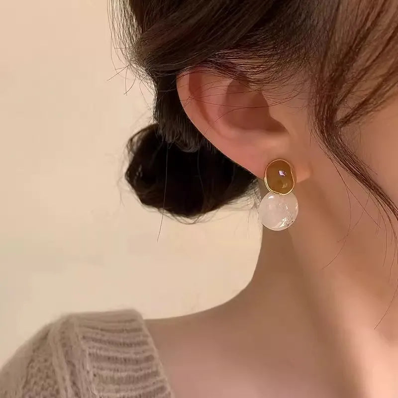 Zattora Verona Coffee Earrings - Premium Geometric Design